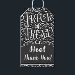Trick or Treat Vintage Chalk Bones Halloween Party Gift Tags<br><div class="desc">Matching items available</div>