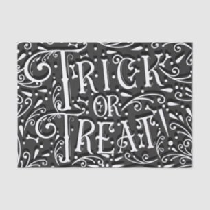 Trick or Treat Vintage Chalk Bones Halloween Party Tissue Paper
