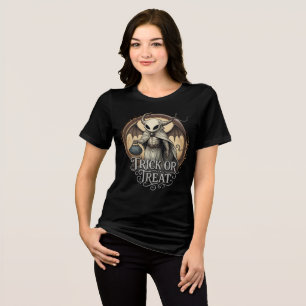 Trick or Treat Winged Demon Design Tri-Blend Shirt