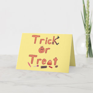 Trick or Treat Witch Legs Candy Halloween Design Card