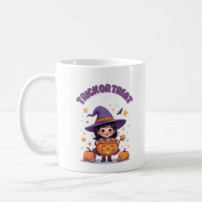 Trick or Treat Witch Mug - Jack O’Lantern purple (Gauche)
