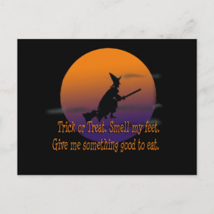 Trick or Treat Witch Postcard
