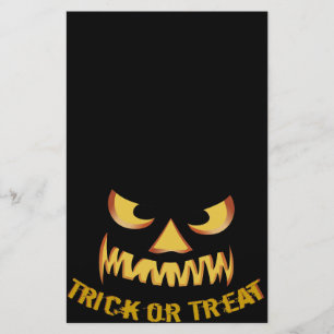 Trick or Treat with Pumpkin Face Stationery