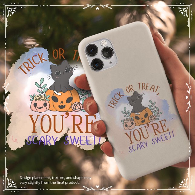Trick or Treat You're Scary Sweet iPhone 15 Case (Trick or Treat, You're Scary Sweet! Cover from The Beekeeper Store)