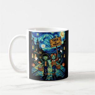 Trick or Treat Zombies – Van Gogh Starry Halloween Coffee Mug