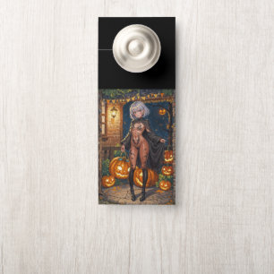 Trick or Treater, Brave Halloween Costume Girl Door Hanger