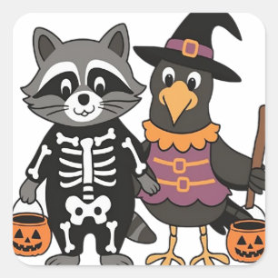 Trick or Treaters Square Sticker