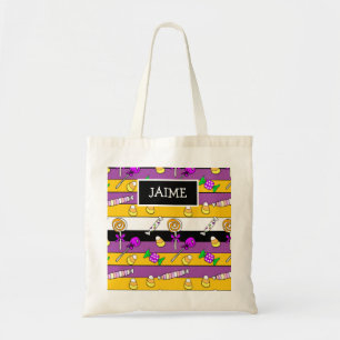 Trick or Treating Halloween Candy Personalized Tote Bag