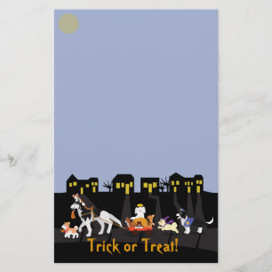 Trick or Treating Pets Stationery