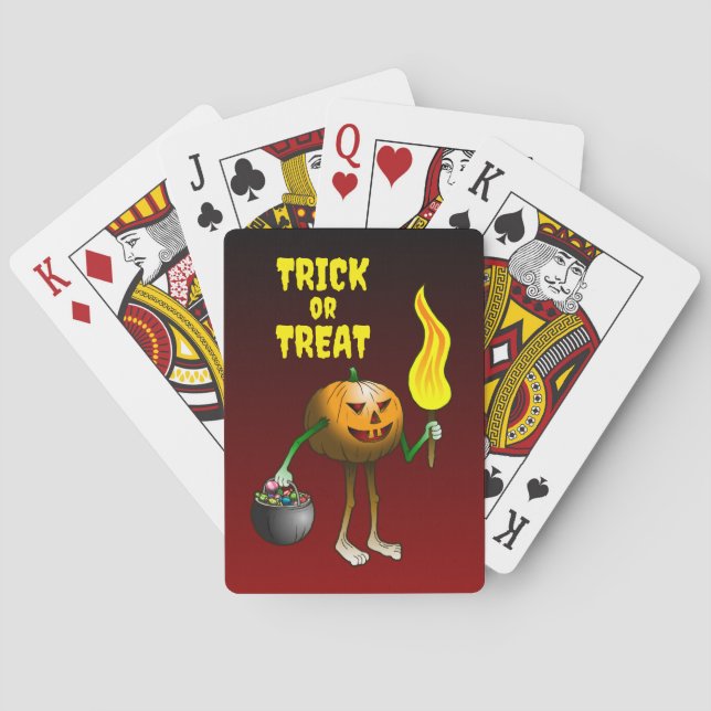 Trick or Treating Pumpkin Playing Cards (Back)