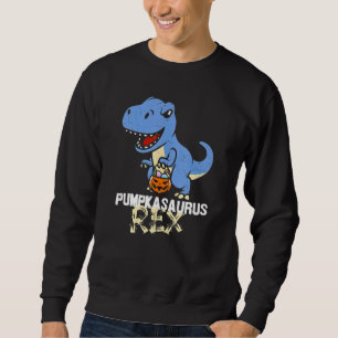 Trick Or Treating T Rex Dinosaur Cute Halloween Sweatshirt