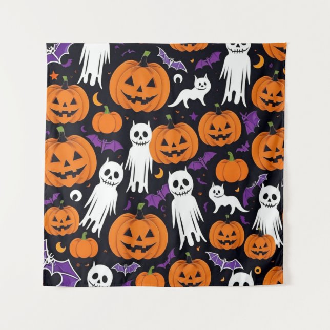 Trick-Or-Treating  Tapestry (Front)