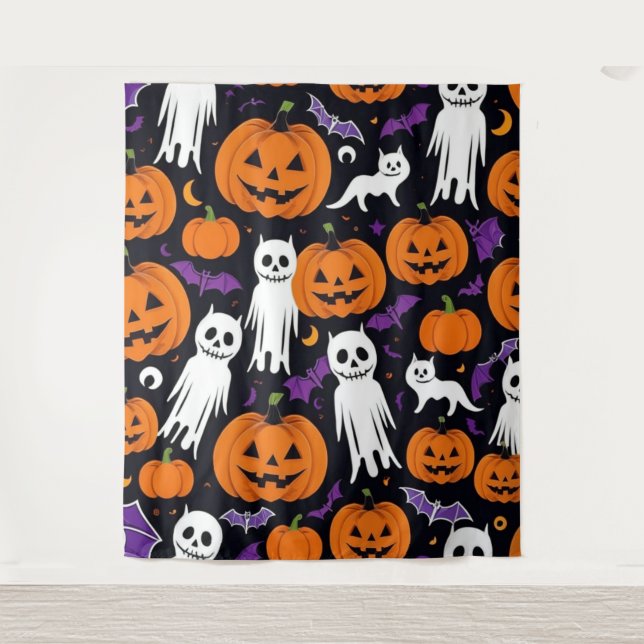 Trick-Or-Treating  Tapestry (Front)