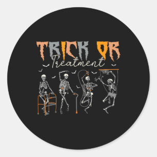 Trick Or Treatment Pt Physical Therapy Therapist H Classic Round Sticker