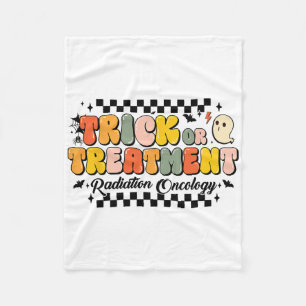 Trick Or Treatment Radiation Oncology Halloween 1 Fleece Blanket