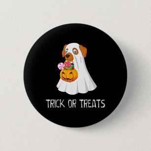 Trick Or Treats Funny Ghost Dog Cute Halloween Ns 2 Inch Round Button