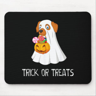 Trick Or Treats Funny Ghost Dog Cute Halloween Ns Mouse Pad