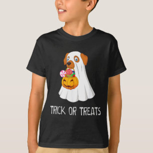 Trick Or Treats Funny Ghost Dog Cute Halloween Ns T-Shirt