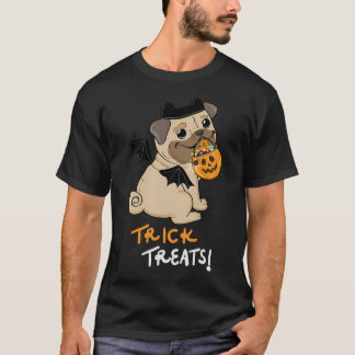 Trick or Treats Halloween Pug Costume T-Shirt