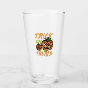 Trick or Treats with Funny Chili Jack-o'-Lanterns Glass