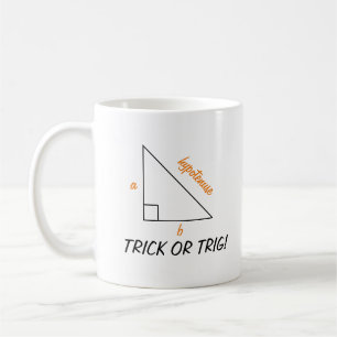 Trick or Trig Math Halloween Personalized Teacher Coffee Mug