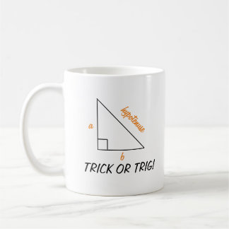 Trick or Trig Math Halloween Personalized Teacher Coffee Mug