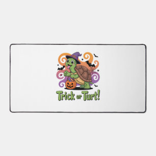 Trick or Turt Funny Turtle Halloween Desk Mat