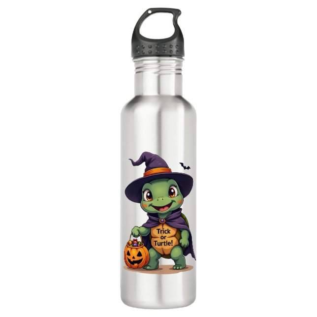 Trick-or-Turtle 710 Ml Water Bottle (Front)