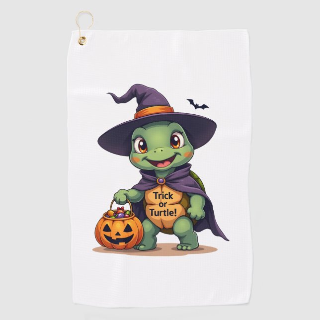Trick-or-Turtle Golf Towel (Front)