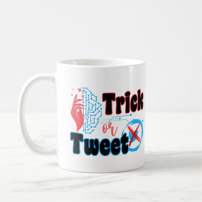 Trick or Tweet.b Coffee Mug (Left)