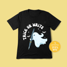 Trick Or Write Authors Ghost Writer T-shirt
