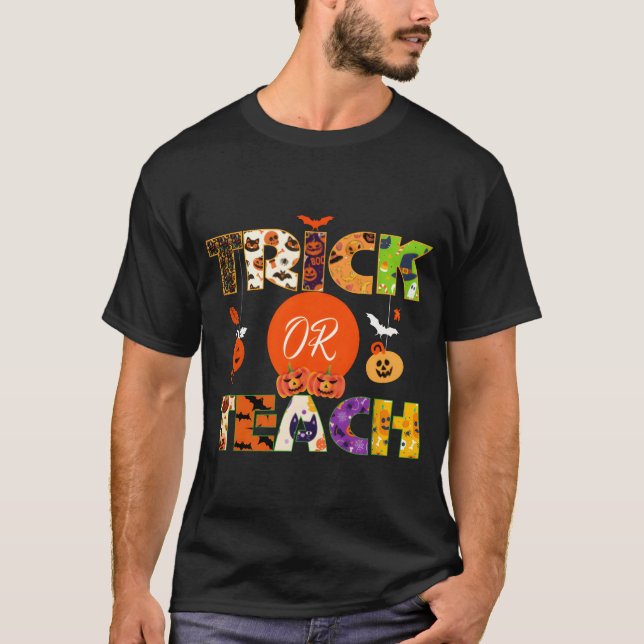 Trick oreach Halloween gift T-Shirt (Front)