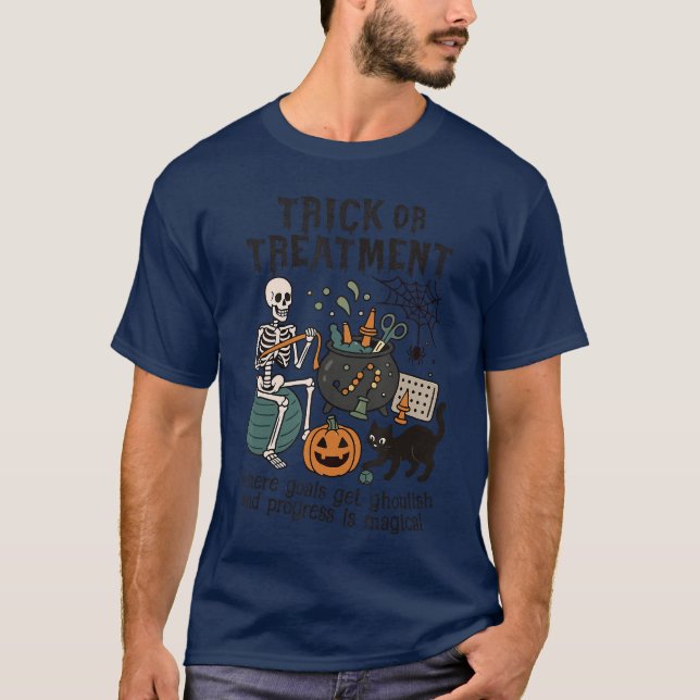 Trick orreatment OT Halloween Funny Occupationalhe T-Shirt (Front)