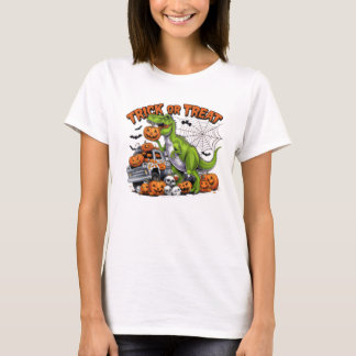 Trick ou traitement Dinosaure Halloween T-shirt
