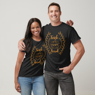 Trick ou traitement en plante cadre T-shirt