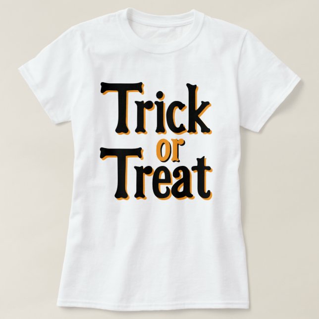 Trick ou traitement Halloween design T-shirt (Design devant)