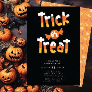 Trick ou traitement Invitation de fête d'Halloween