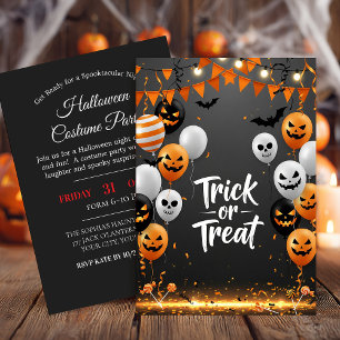 Trick ou traitement Invitation de fête d'Halloween