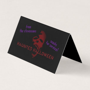 Trick ou traiter Goodie Bag Topper carte crâne ef