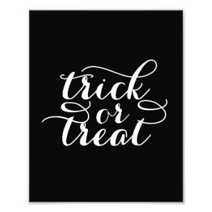 Trick ou Treat Chic   Impression d'art Halloween
