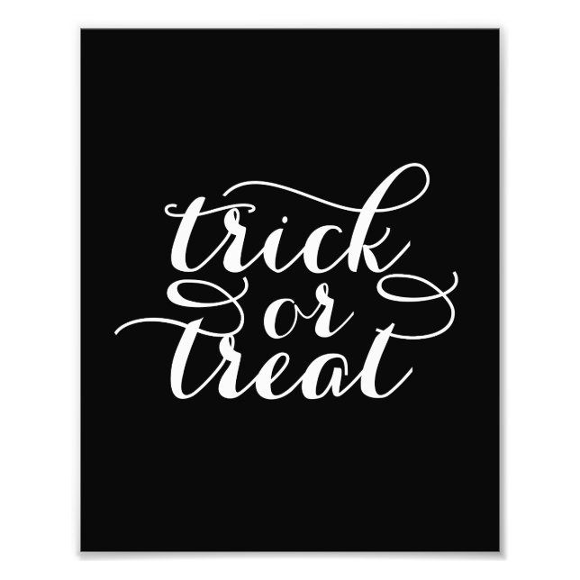 Trick ou Treat Chic | Impression d'art Halloween (Devant)