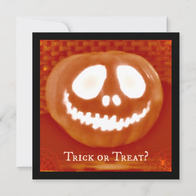 Trick ou Treat Jack-O'-Lantern Invitations d'Hallo (Devant)