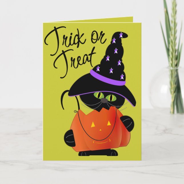 Trick r Treat Halloween Greeting Card (Front)