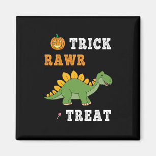 Trick Rawr Treat Cute Halloween Stegosaurus Dino Magnet