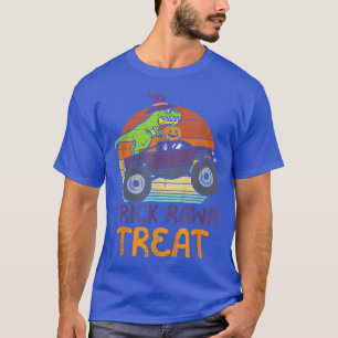 Trick Rawr Treat Dinosaur Monster Truck Halloween T-Shirt