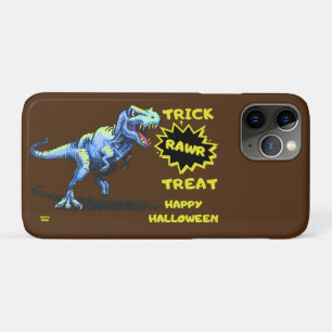 "TRICK RAWR TREAT" funny halloween dinosaur iPhone 11 Pro Case