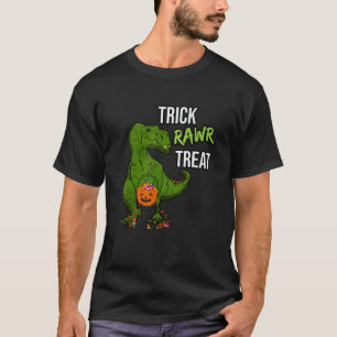 Trick Rawr Treat Halloween T Rex Dinosaur - Scary T-Shirt