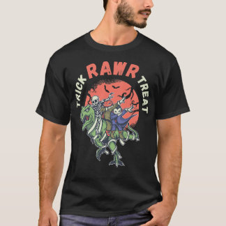 Trick Rawr Treat Skeleton Trex Dino Premium T-Shirt