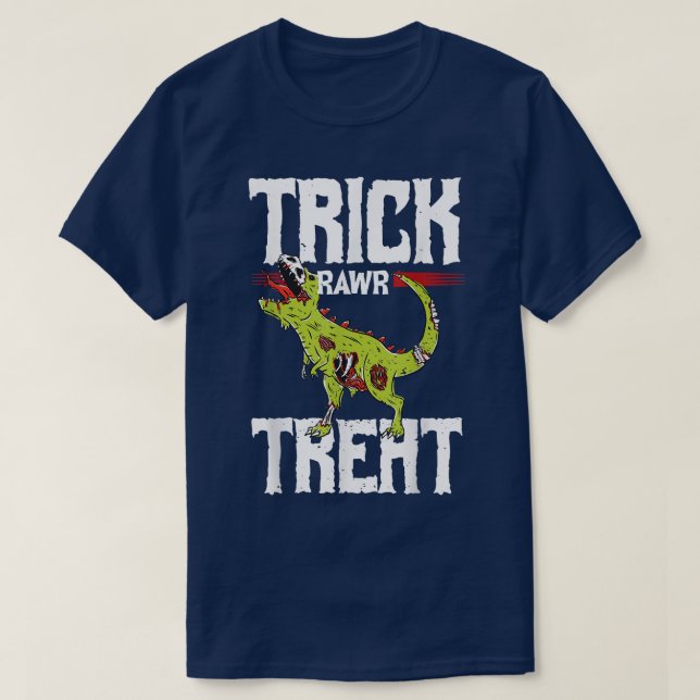 Trick Rawr Treat T-Rex Candy Halloween For 2878 T-Shirt (Design Front)