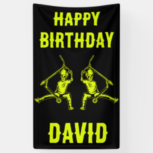 Trick Scooter Rider Birthday Banner